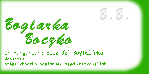 boglarka boczko business card